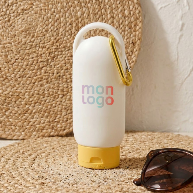 CREME SOLAIRE PERSONNALISABLE EN TUBE MOUSQUETON SFP30 60ML 'FIXSUN'