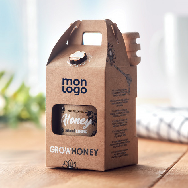 POT DE MIEL EUROPE PERSONNALISABLE 'HONEY BOX'