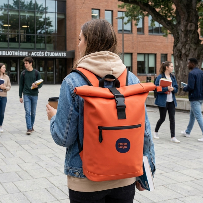 SAC A DOS ROLL TOP 18L PERSONNALISABLE
