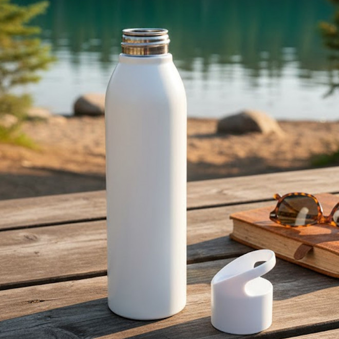 BOUTEILLE PUBLICITAIRE EN ACIER RECYCLE 650ML 'SIMCOE'