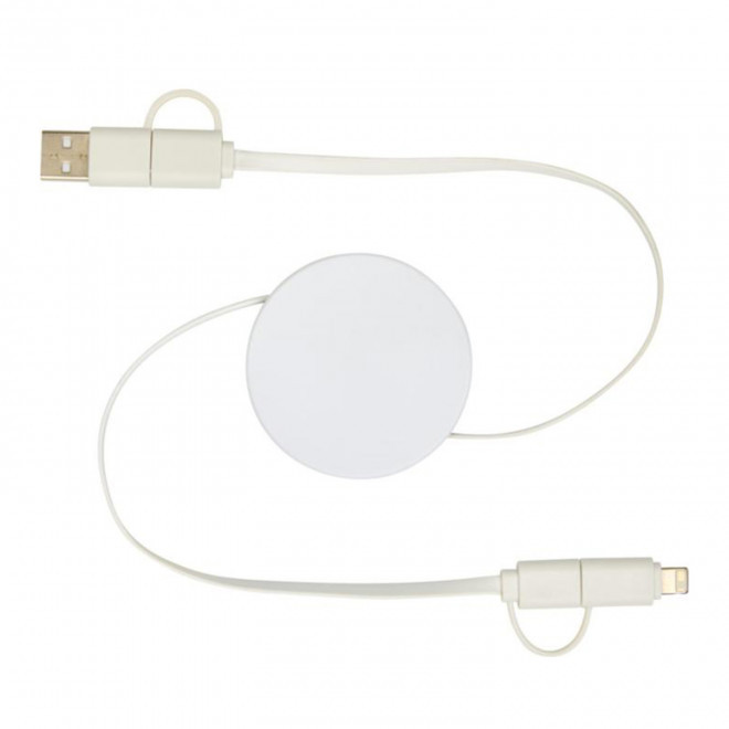 CABLE DE CHARGE PERSONNALISABLE 'ONTARIA ENROULEUR ABS'