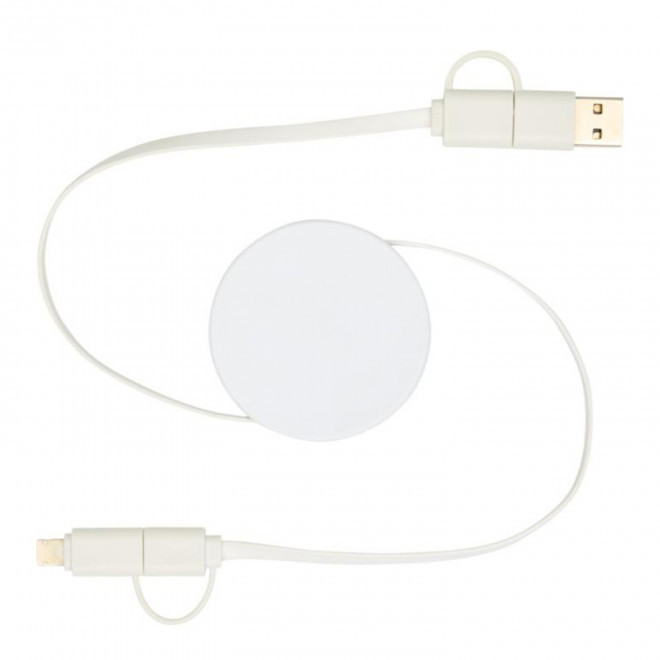 CABLE DE CHARGE PERSONNALISABLE 'ONTARIA ENROULEUR ABS'