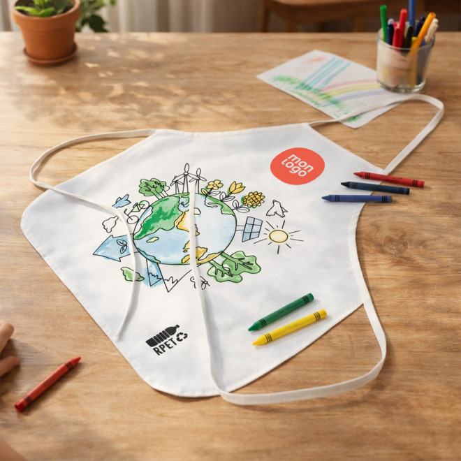 TABLIER A COLORIER PERSONNALISABLE 'ALIZEE CIRE'