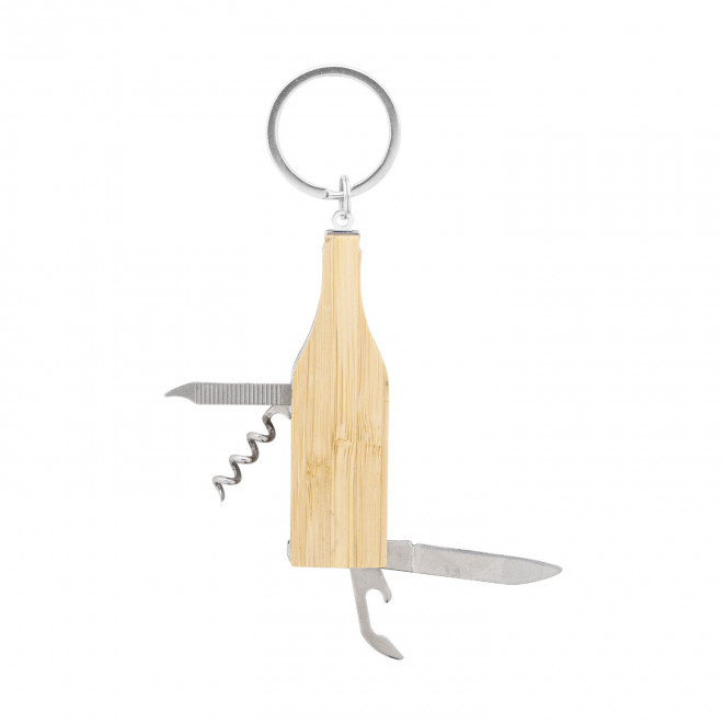 PORTE CLE DECAPSULEUR EN BAMBOU PERSONNALISE 'BRENTONO'
