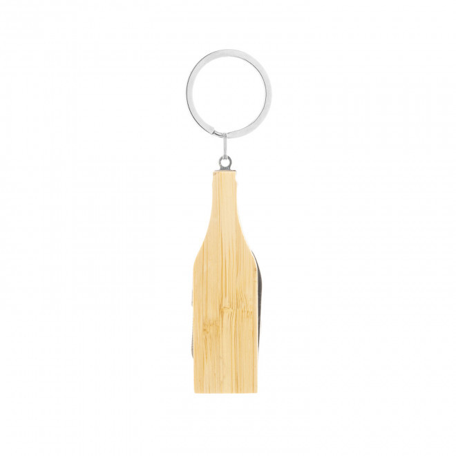 PORTE CLE DECAPSULEUR EN BAMBOU PERSONNALISE 'BRENTONO'