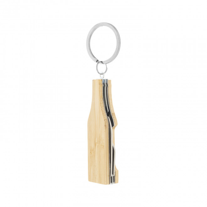 PORTE CLE DECAPSULEUR EN BAMBOU PERSONNALISE 'BRENTONO'