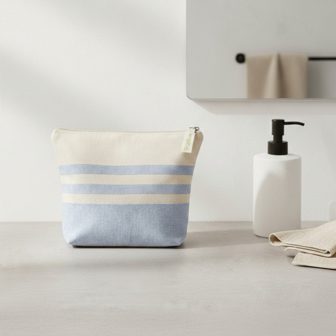 TROUSSE DE TOILETTE RAYEE PERSONNALISABLE 'AVRILOS'