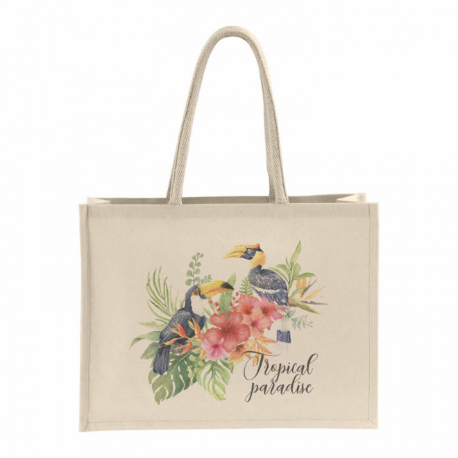 SAC COTON 230G ET LAMINE PERSONNALISABLE 'PERLOU'