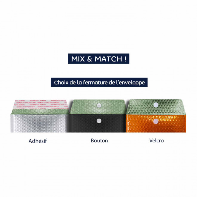 ENVELOPPE BULLE RPET PERSONNALISABLE 'CELIOZ MATE'