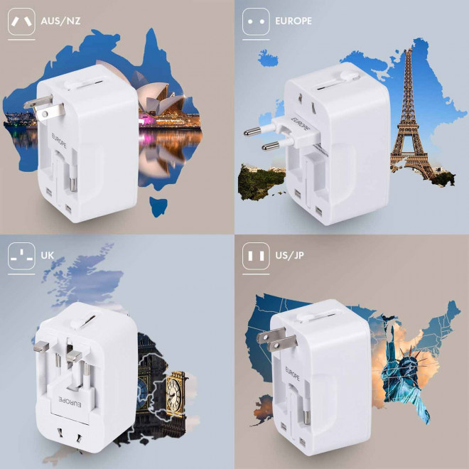 ADAPTATEUR UNIVERSEL DE VOYAGE PERSONNALISABLE 'VLYTA'