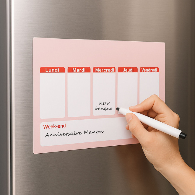 PLANNING AIMANTE PUBLICITAIRE 'CHECK'