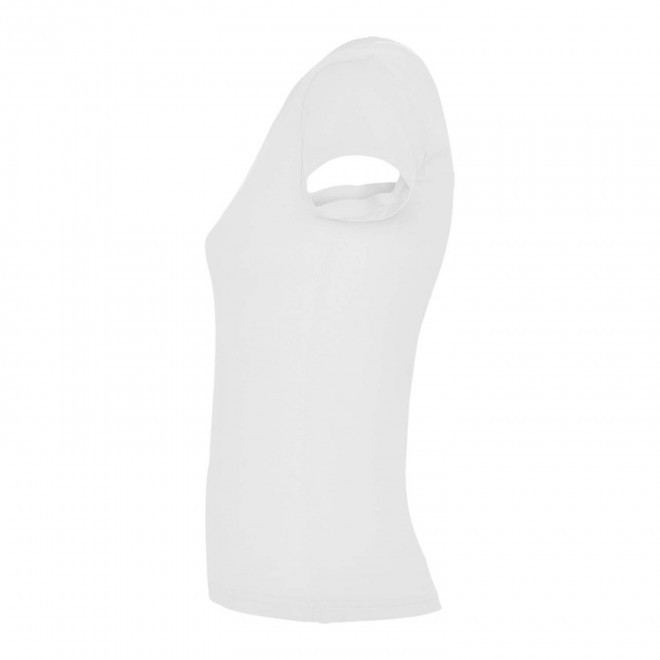 TEE SHIRT COL V FEMME BLANC PERSONNALISABLE 'VICTORIA'