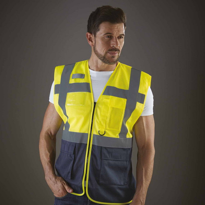 GILET SECURITE PERSONNALISE 'BERLIN MESH RPET'