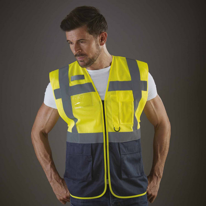 GILET SECURITE PERSONNALISE 'BERLIN MESH RPET'