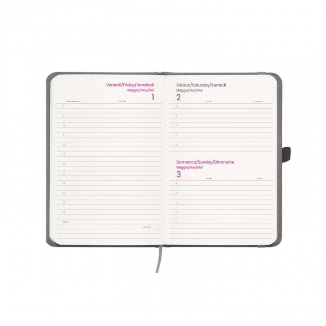 AGENDA JOURNALIER A5 RIGIDE RPET RECYCLÉ PERSONNALISABLE 'AGOSTO'