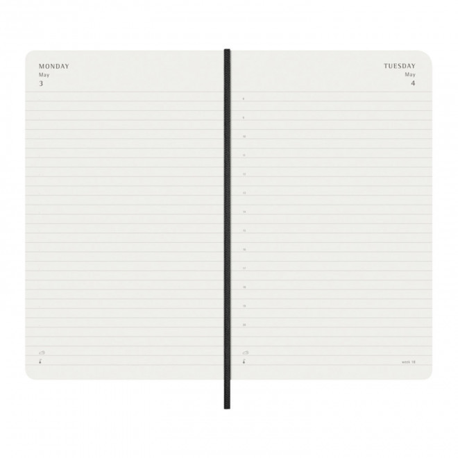AGENDA JOURNALIER 13X21 SOUPLE PU PERSONNALISABLE 'MOLESKINE SOUPLE'