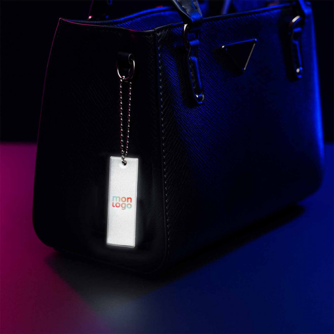 PORTE CLE REFLECHISSANT PRO PETIT RECTANGLE 'SIMI'