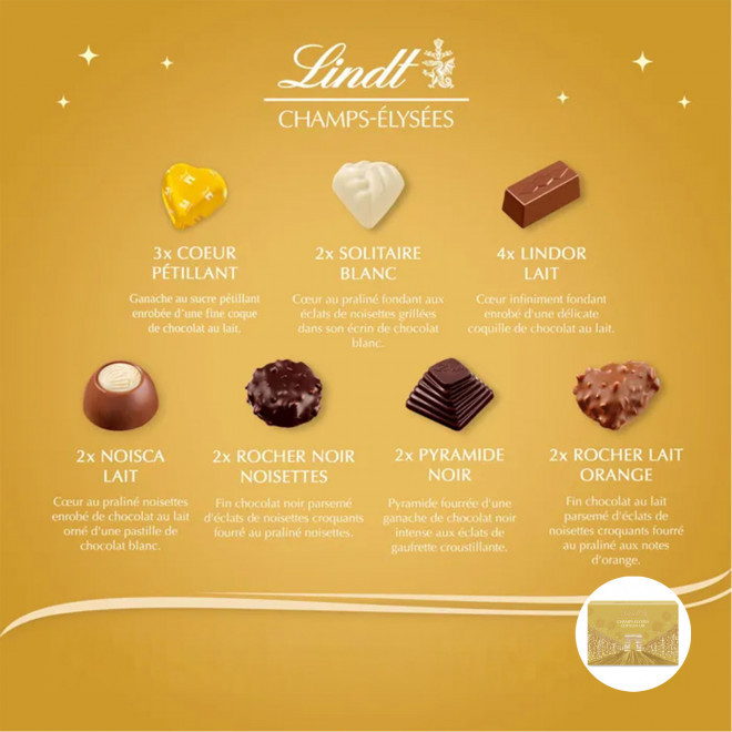 PETIT COFFRET PERSONNALISABLE LINDT 'CHAMPS ELYSEES'