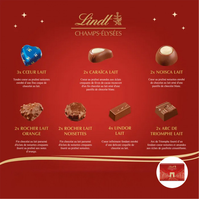 PETIT COFFRET PERSONNALISABLE LINDT 'CHAMPS ELYSEES'