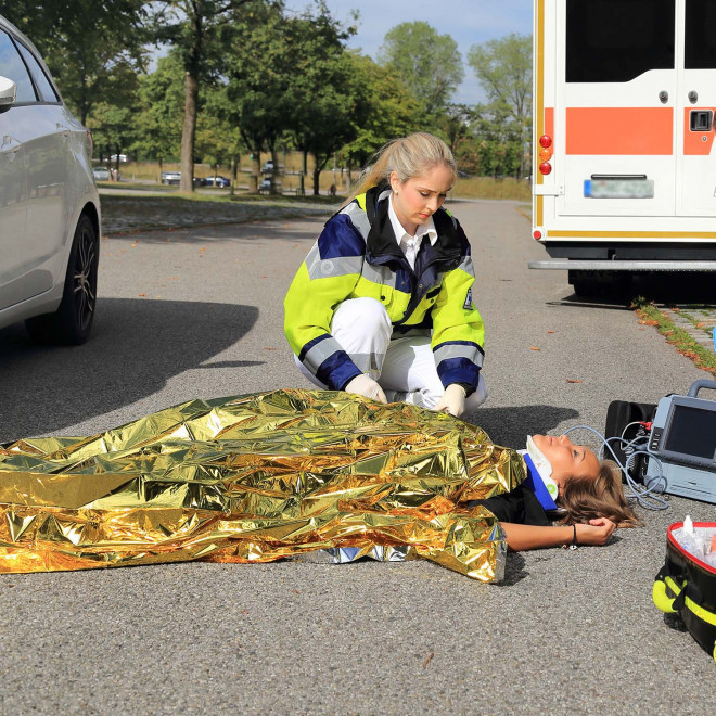 COUVERTURE DE SURVIE PERSONNALISABLE DOUBLE FACE 'CALITOS'