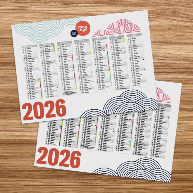 CALENDRIER REMBORDE PERSONNALISABLE 'CREDI'