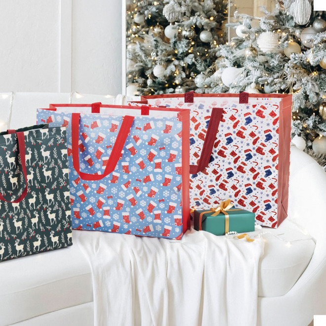 SAC SHOPPING NOEL LAMINE PERSONNALISABLE 'ELENAX'