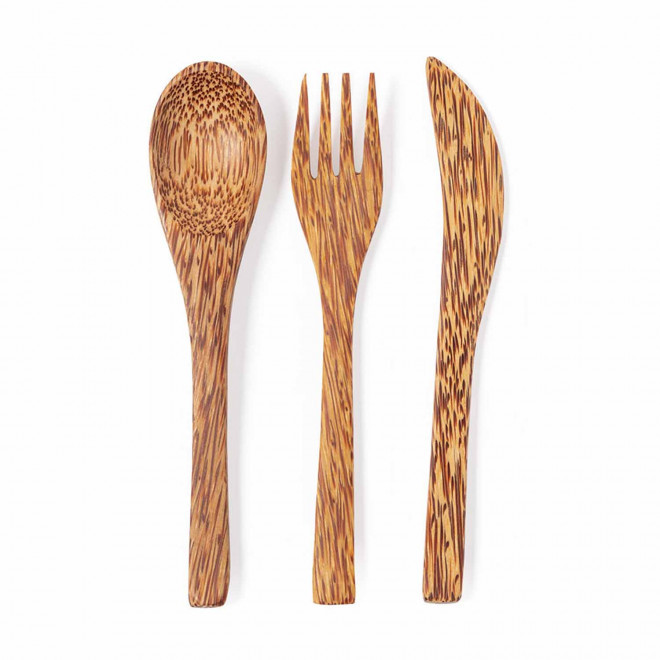 SET COUVERT PERSONNALISABLE EN NOIX DE COCO 'CALUNA COCO'