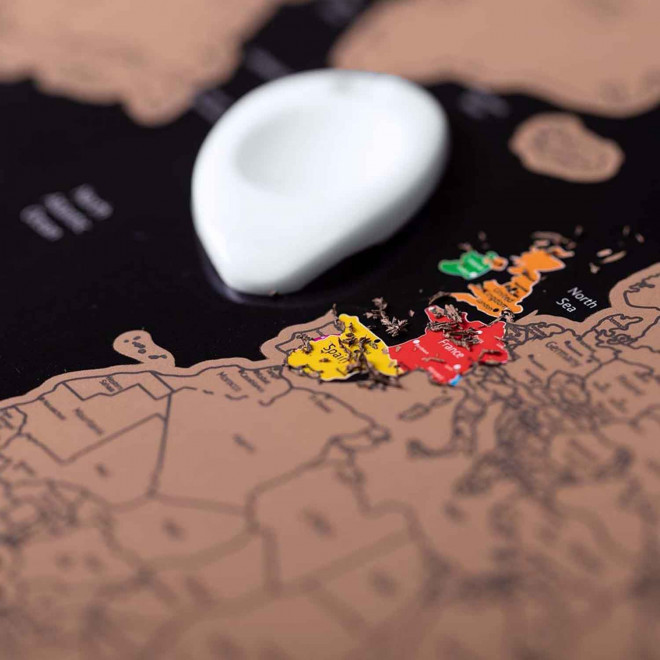 CARTE A GRATTER PERSONNALISABLE 'MAPPEMONDE'