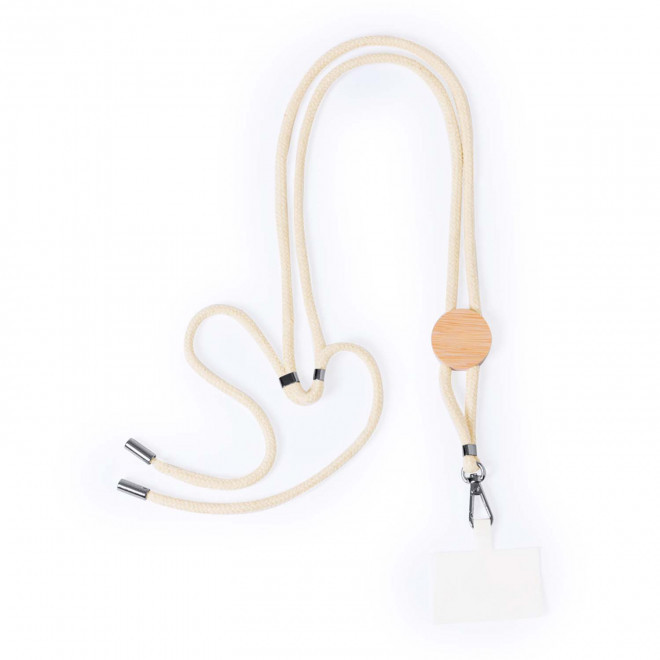 CORDON TOUR DE COU PERSONNALISABLE TELEPHONE 'NURAS COTON'