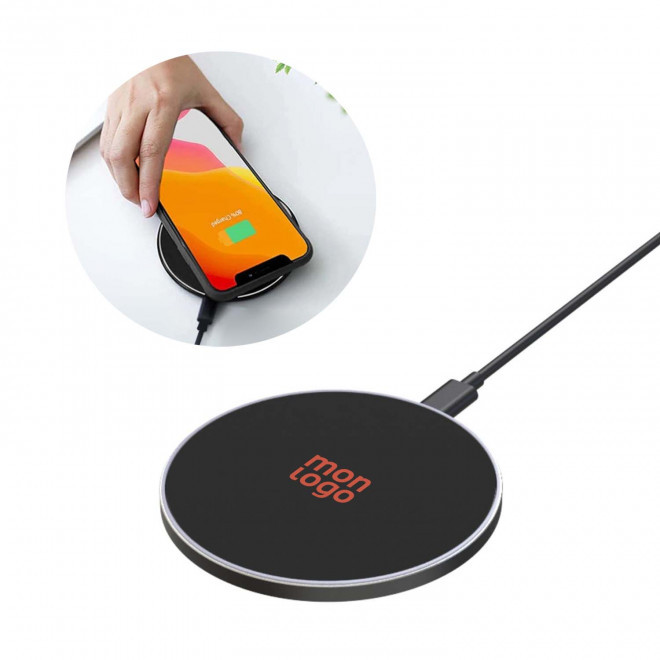 CHARGEUR À INDUCTION PERSONNALISABLE 'PROME 15W'