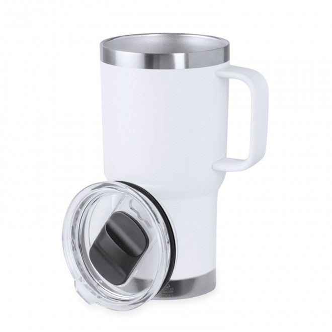 MUG ISOTHERME PERSONNALISABLE 600ML 'TENDENZA POIGNEE'