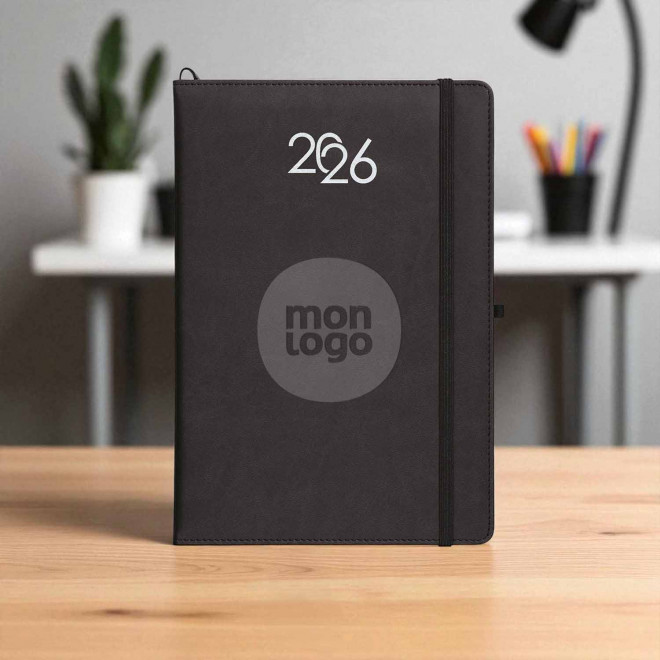 AGENDA SEMAINIER PERSONNALISABLE PU THERMOCOLLE 'GRAND LUGGI' 