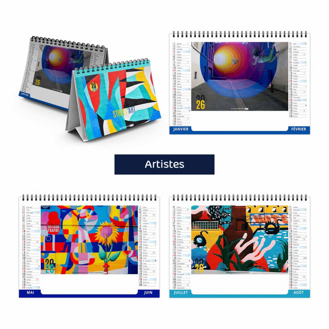 CALENDRIER CHEVALET 7 FEUILLETS PERSONNALISABLE 'ASHA'