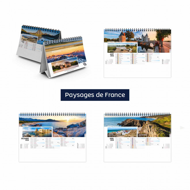 CALENDRIER CHEVALET 13 FEUILLETS PERSONNALISABLE 'ASHA'