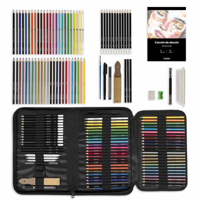 KIT DE DESSIN 74 PCS PERSONNALISABLE 'PAINTI'