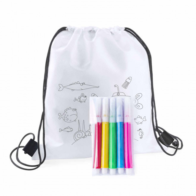 SAC A COLORIER PERSONNALISABLE 'KIDBAG CORDE'