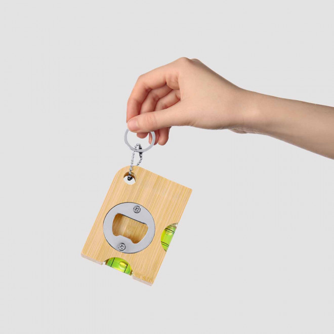 NIVEAU A BULLE DECAPSULEUR PERSONNALISE EN BAMBOU 'SPIRAN MINI'