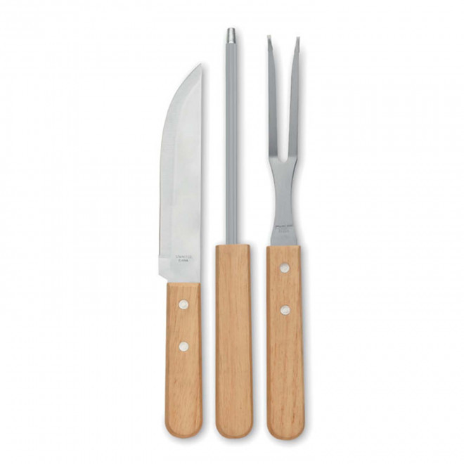COFFRET BBQ 3 USTENSILES PERSONNALISE 'MALAWI BOIS'