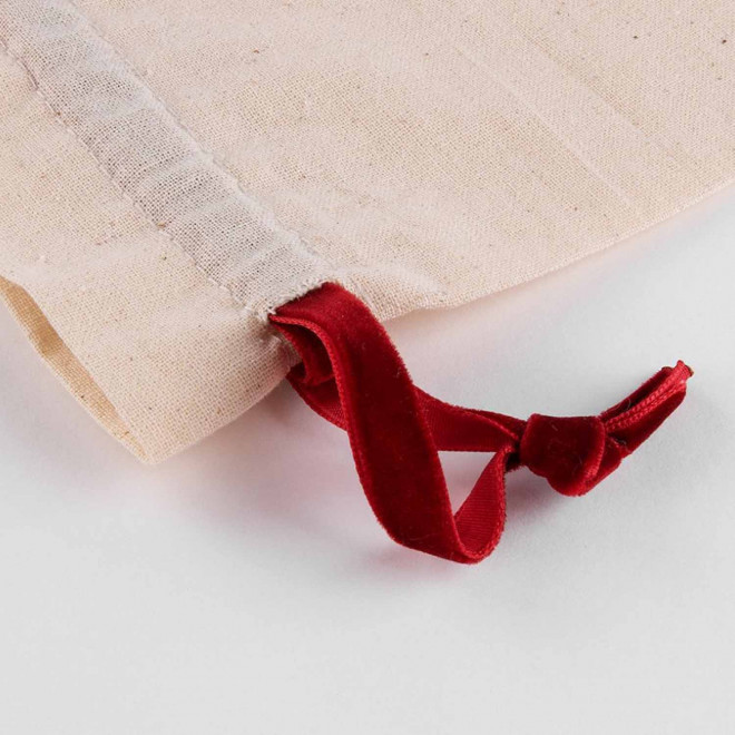 POCHON COTON CORDON VELOURS PERSONNALISABLE 'TEVOC MAXI'