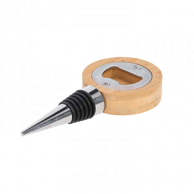 BOUCHON ET DECAPSULEUR PERSONNALISE EN BAMBOU 'NIMPO'