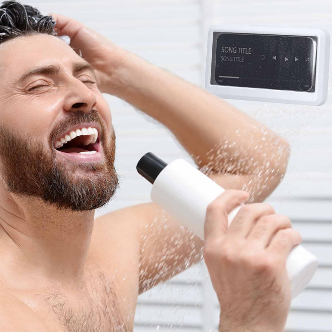 SUPPORT SMARTPHONE PERSONNALISABLE POUR DOUCHE 'SHOWY' 