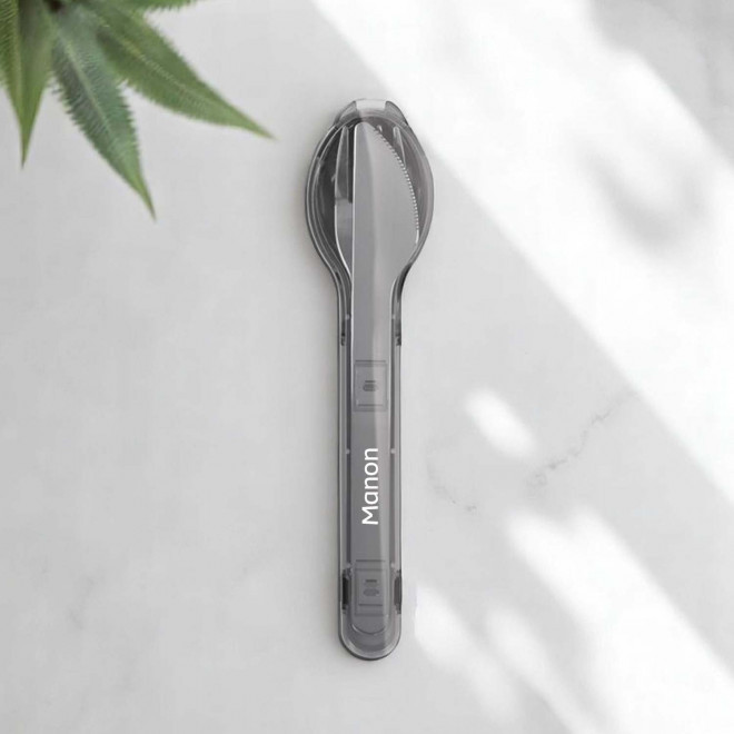 SET DE COUVERTS PERSONNALISABLE EN INOX AVEC BOITE 'TAMIK'