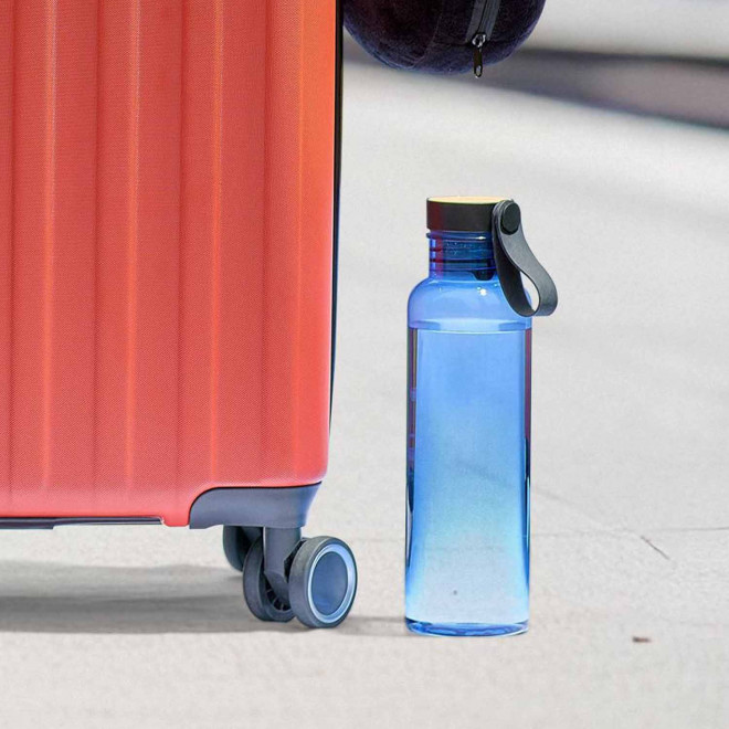 BOUTEILLE PERSONNALISABLE 750 ML EN RPET ET BAMBOU 'POWI'