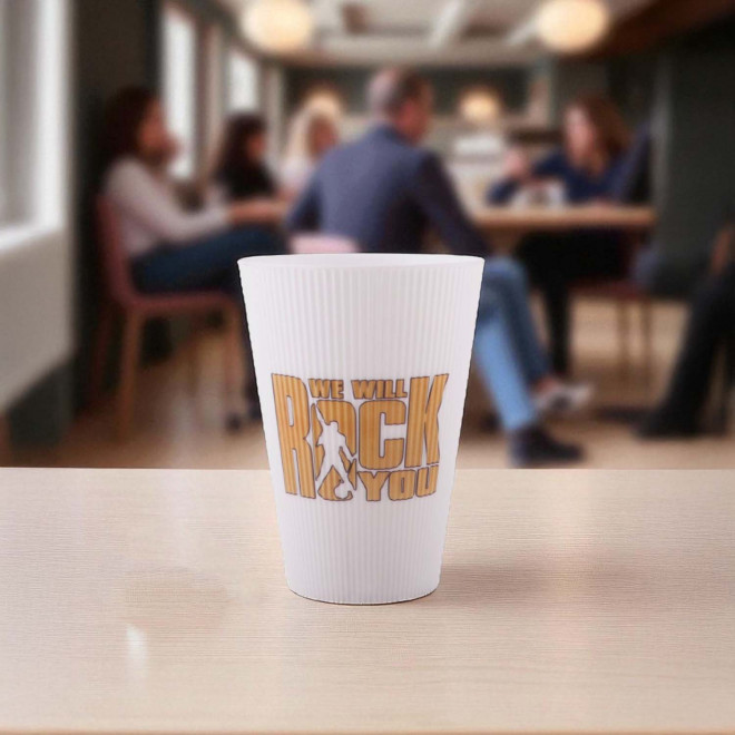 GOBELET CANNELE 40CL PERSONNALISABLE 'CUP WAVE' 