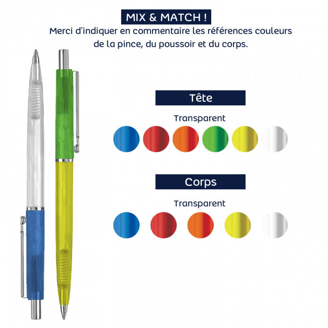 STYLO PERSONNALISE 'POUNTO CLEAR'
