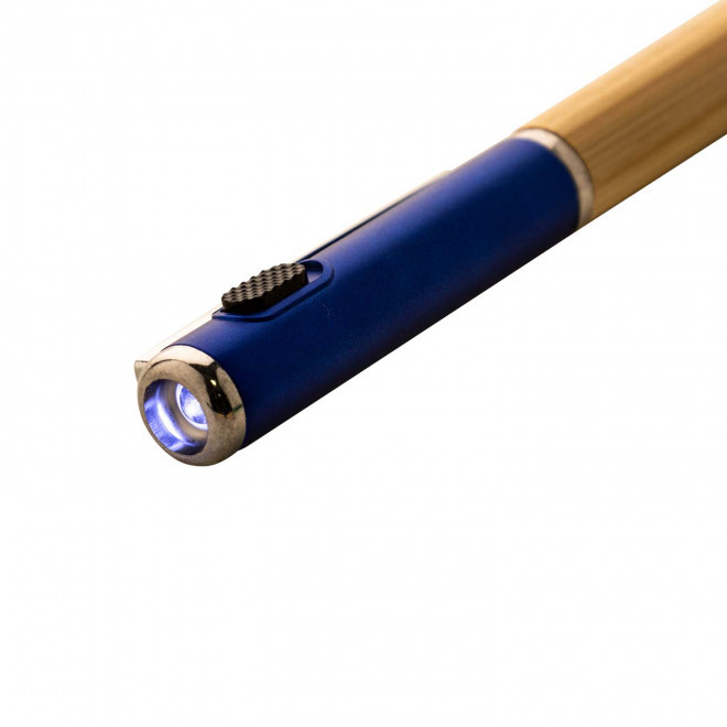 STYLO ALU RECYCLE AVEC LAMPE PERSONNALISABLE 'LEVO BAMBOU'