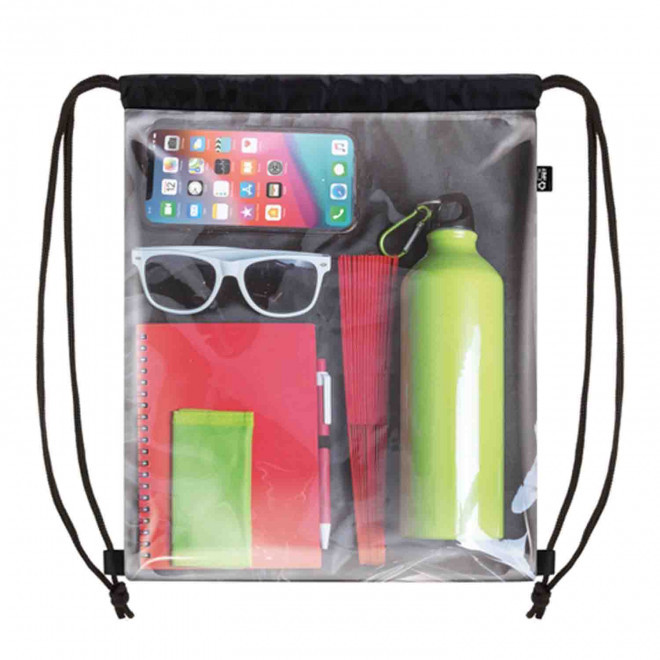 SAC A DOS PERSONNALISABLE TRANSPARENT EN RPET 'SWIFTI'