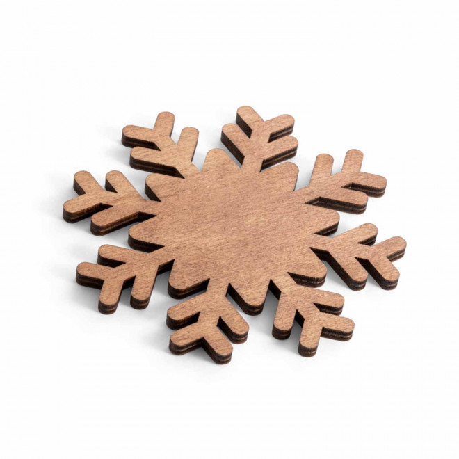 SET 4 SOUS BOCK PERSONNALISABLE FLOCON BOIS 'FLINGA'