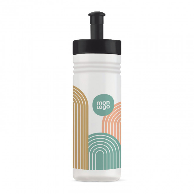 GOURDE DE SPORT PERSONNALISABLE 500ML OPAQUE BLANC 'GYM'