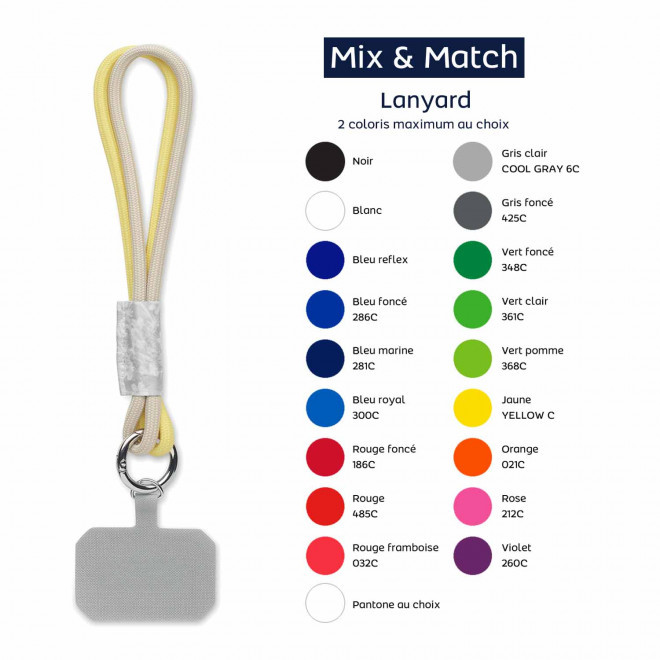 SANGLE POUR TELEPHONE PERSONNALISABLE 'MANAO'